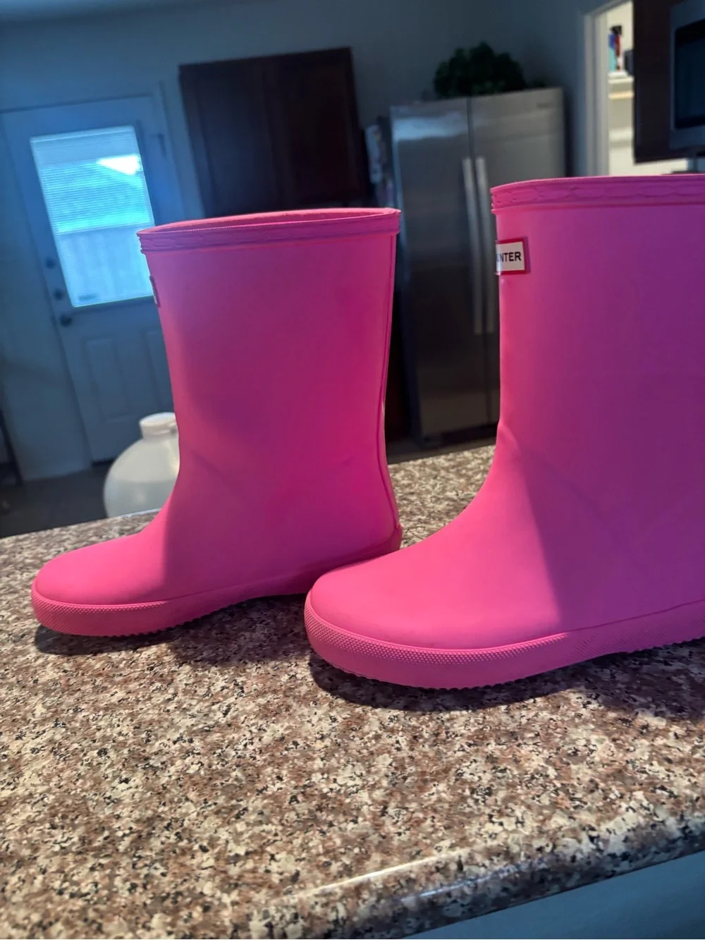 Hunter Kids Waterproof Bright Pink Rain Boots